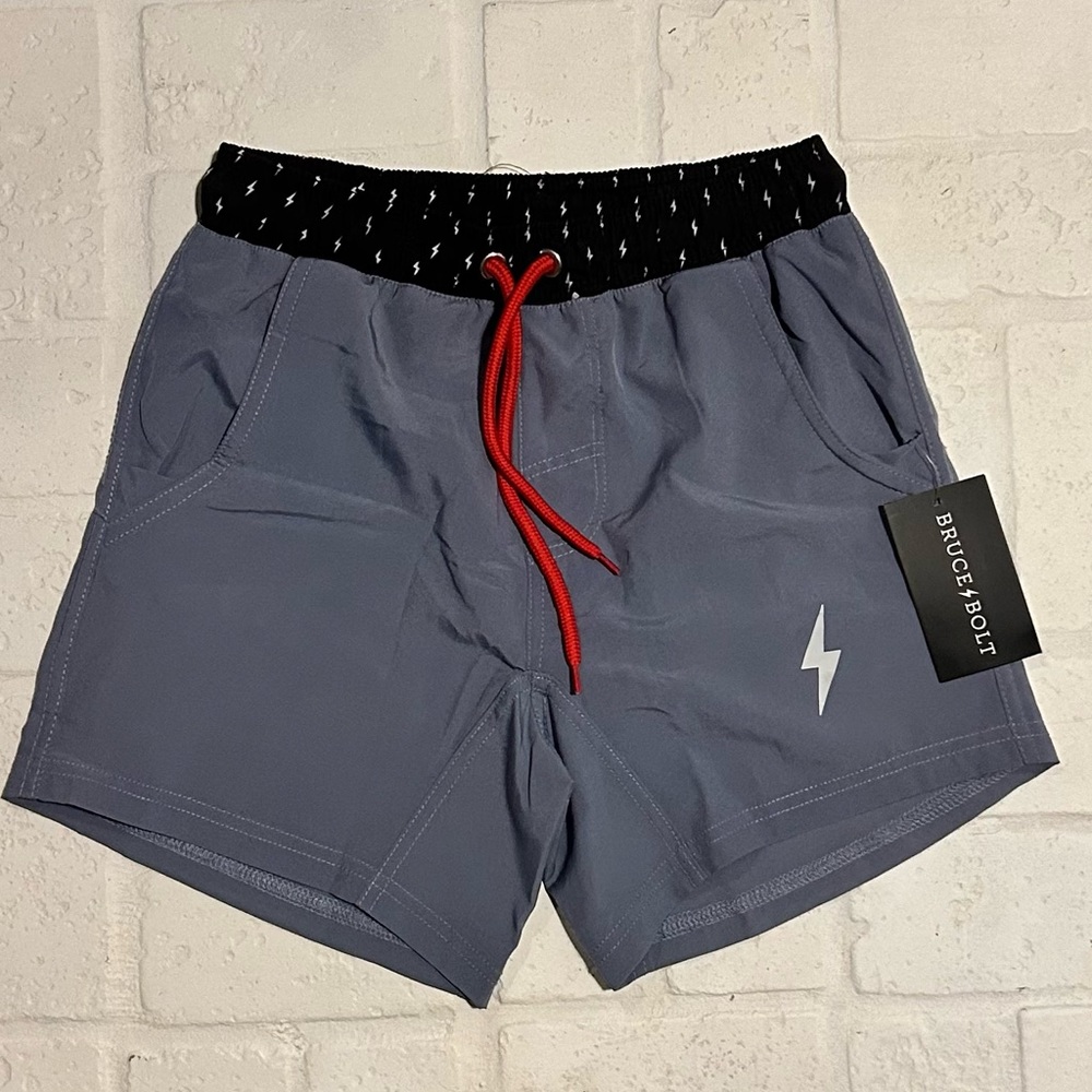 Youth Bruce Bolt shorts-Steel Blue